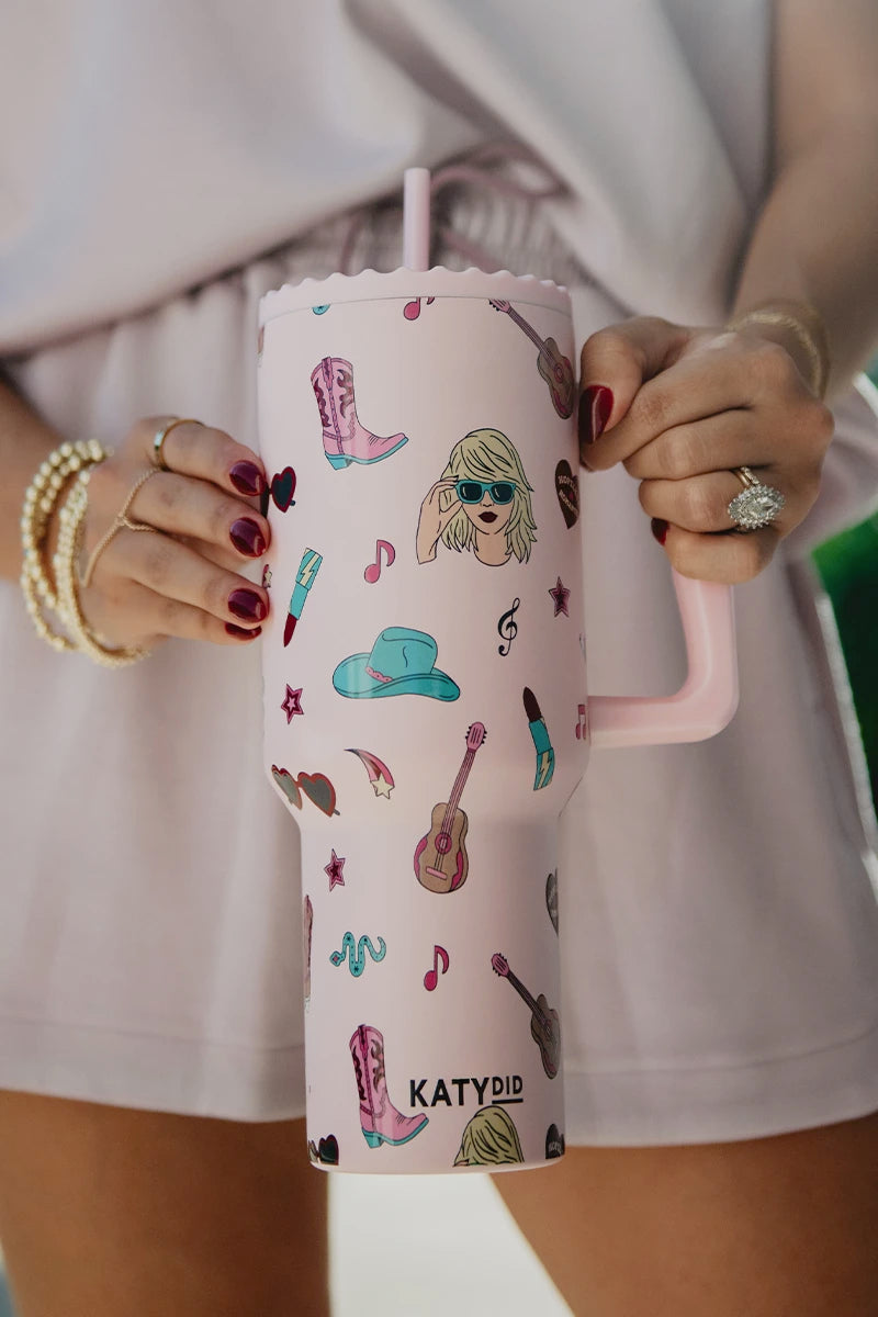 Music Girl Icons Drink Tumbler