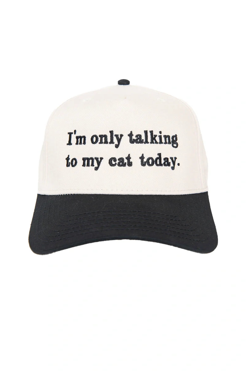 I'm Only Talking To My Cat Today Trucker Hats Vintage