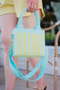 Mint Striped Structured Mini Tote - Katydid.com