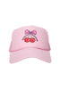 Cherry Bow Foam Mesh Hat