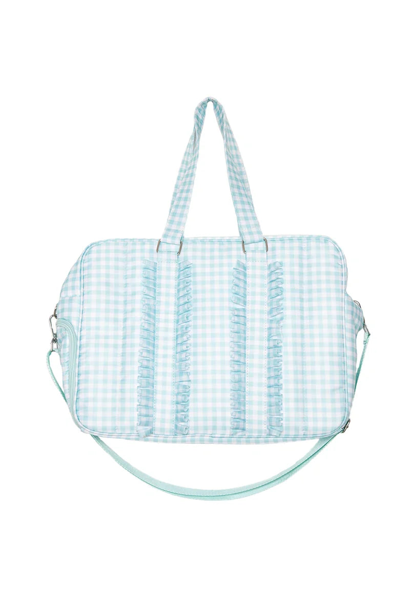 Mint Plaid Women's Duffle Bag - Katydid.com