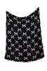 Mini Black Bows Double Sided Knit Blanket - Katydid.com