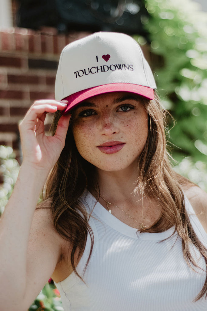 I Heart Touchdowns Two-Tone Snapback Hat
