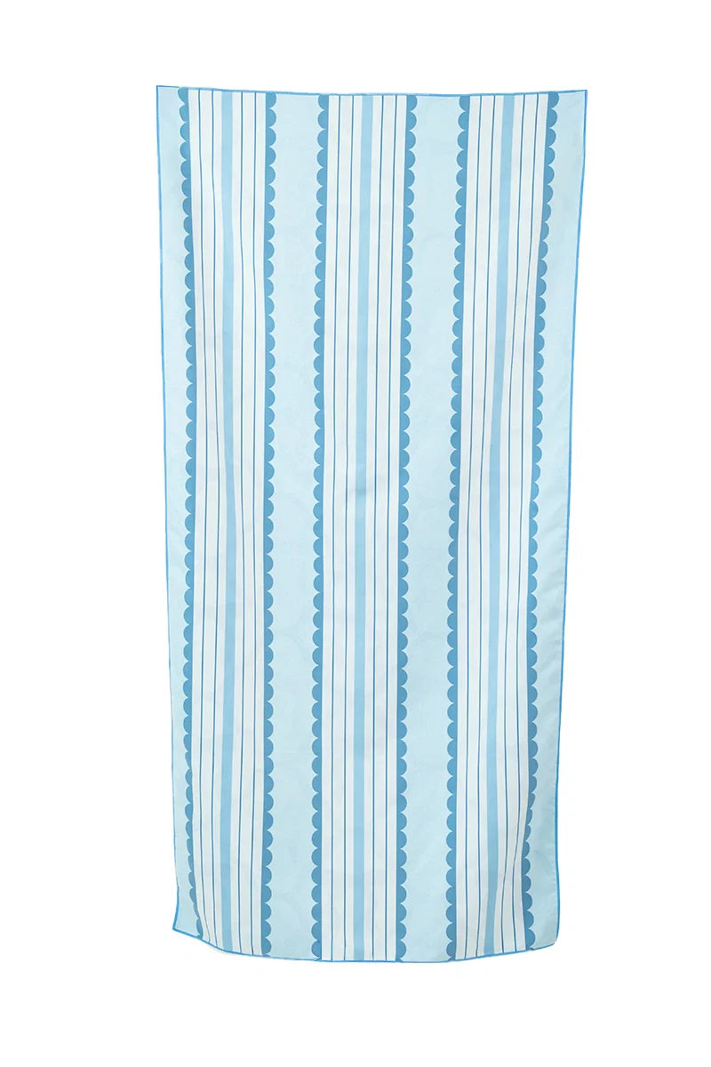Blue Bow Quick Dry Reversible Pool Towel - Katydid.com
