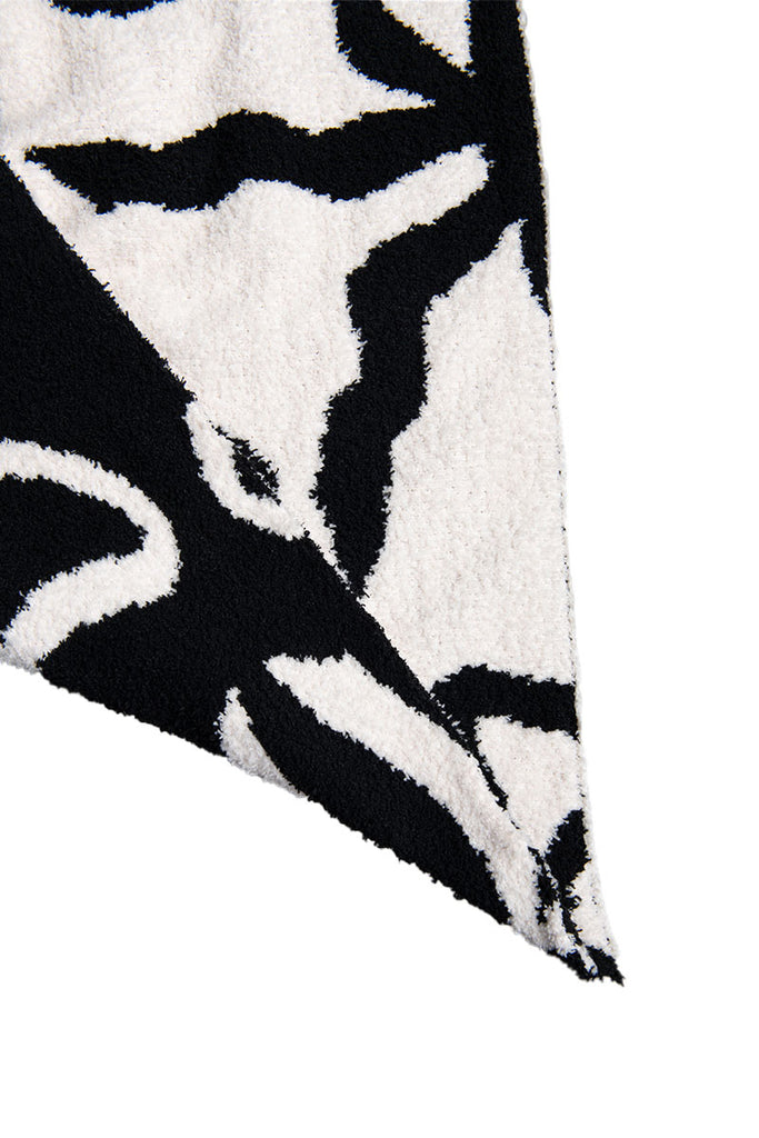 Black & White Bows Couch Blanket