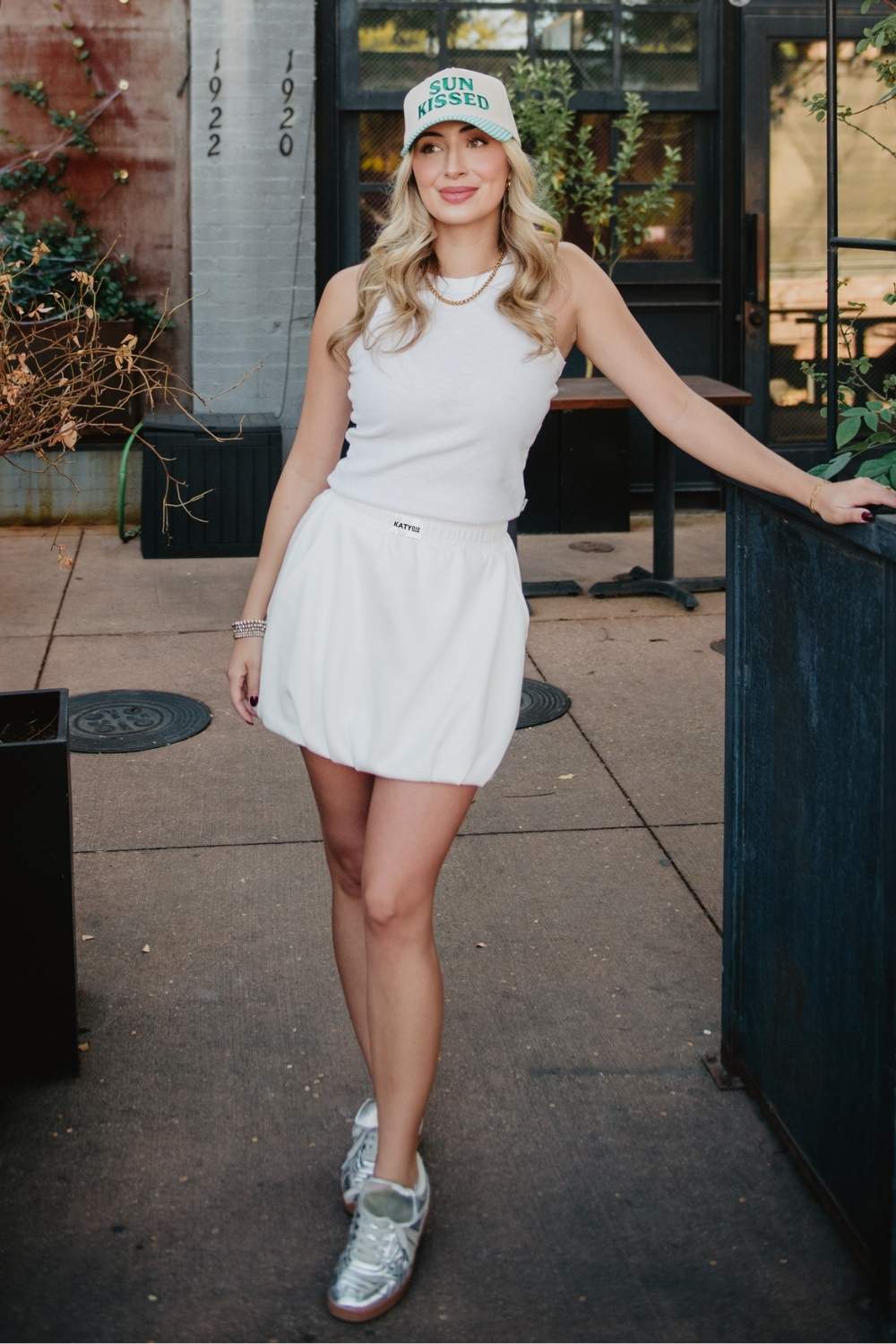 White Scuba Bubble Skirt - Katydid.com