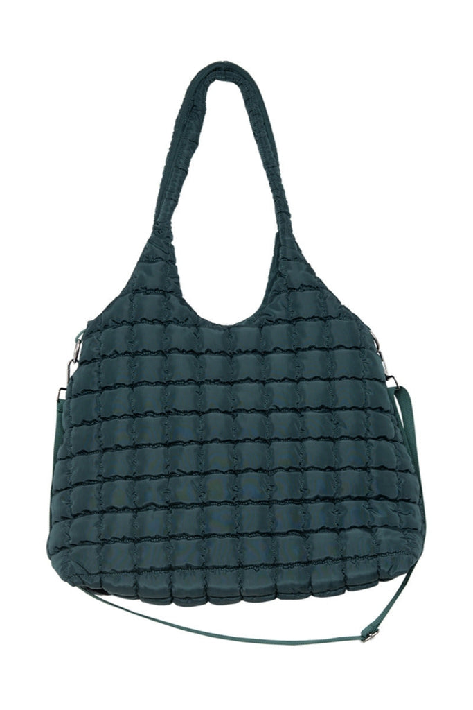 Forest Green Rectangular Tote Bag Puffer