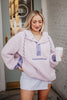 Light Purple Two-Toned Sherpa Fleece Pullover