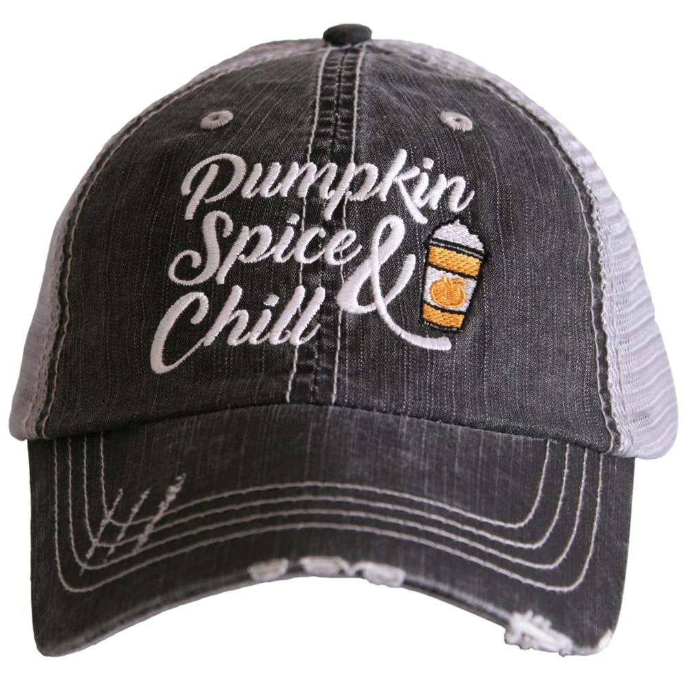 Katydid Pumpkin Spice and Chill Trucker Hat - Katydid.com