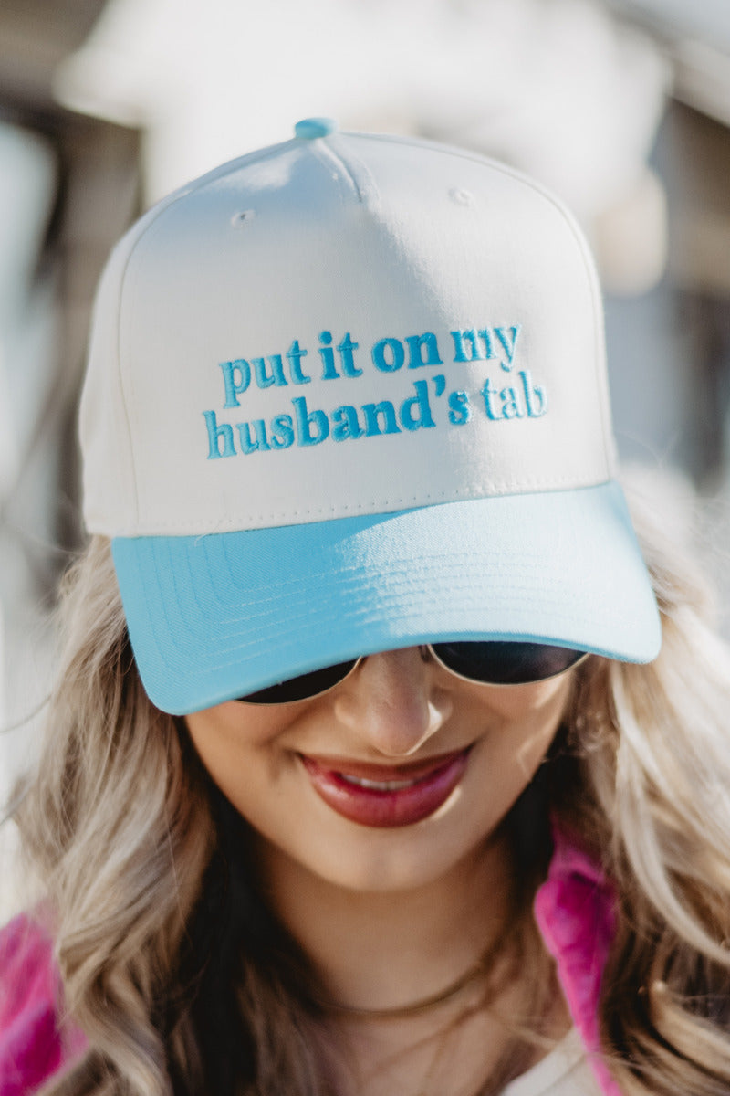 Put It On My Husband's Tab Two-Toned Vintage Hat