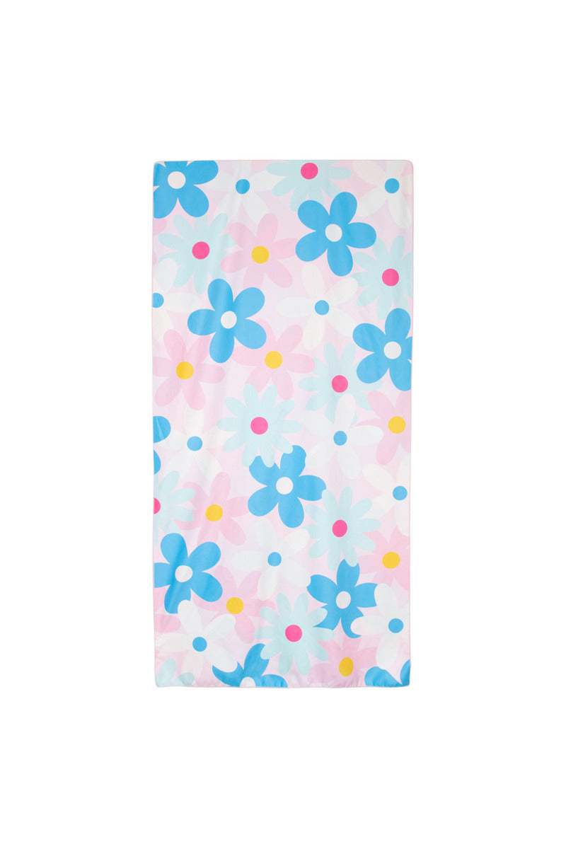 Cool Flowers Reversible Microfiber Towel