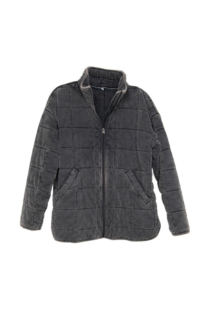 Charcoal Quilted Jacket for Women