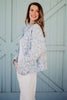 Light Blue Dainty Floral Lightweight Quilted Jacket