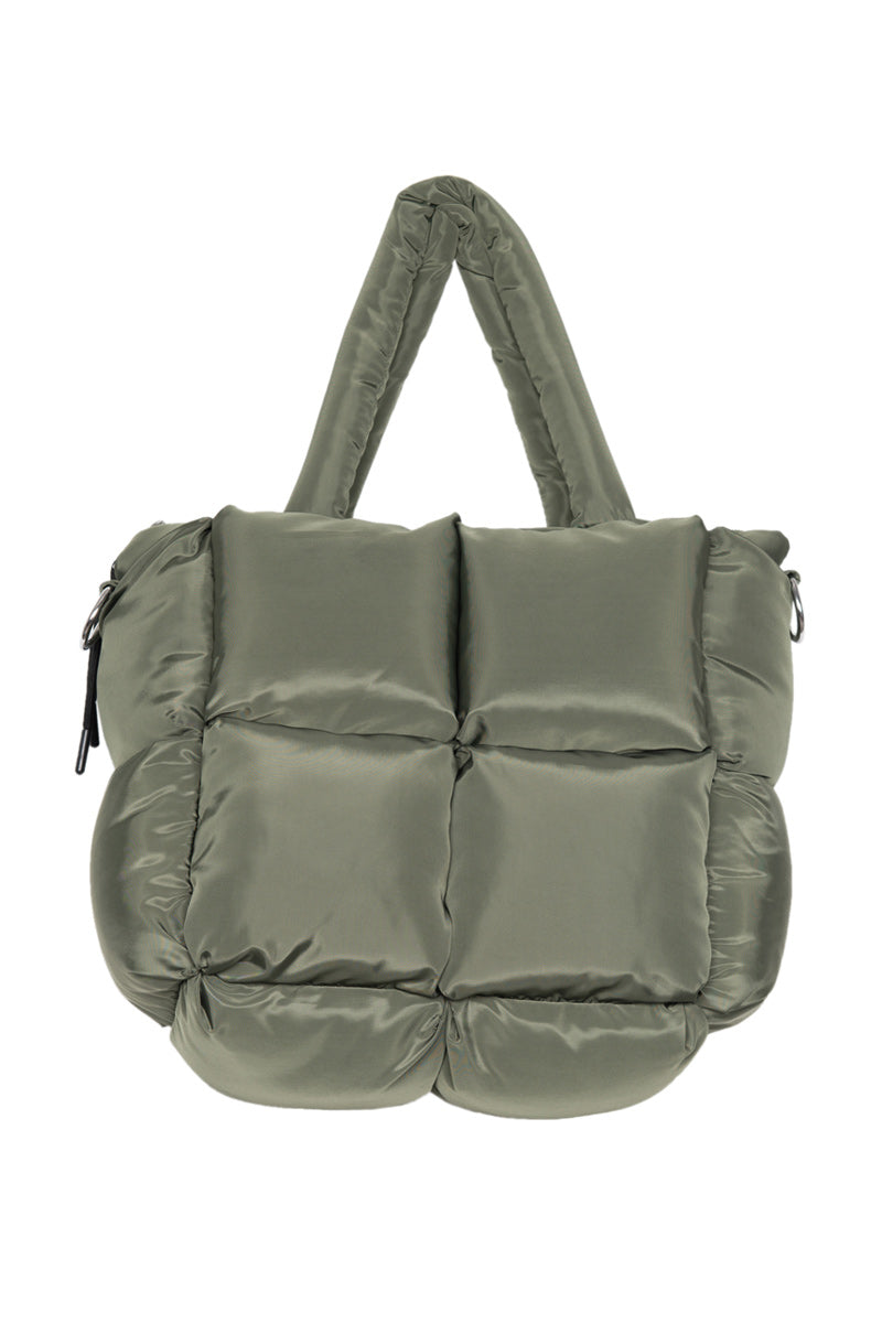 Olive Green Mini Puffer Totes