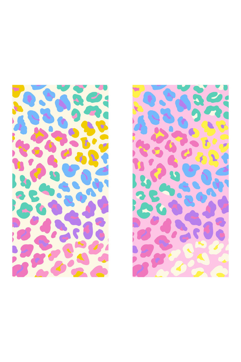Multicolored Leopard Reversible Quick Dry Towel