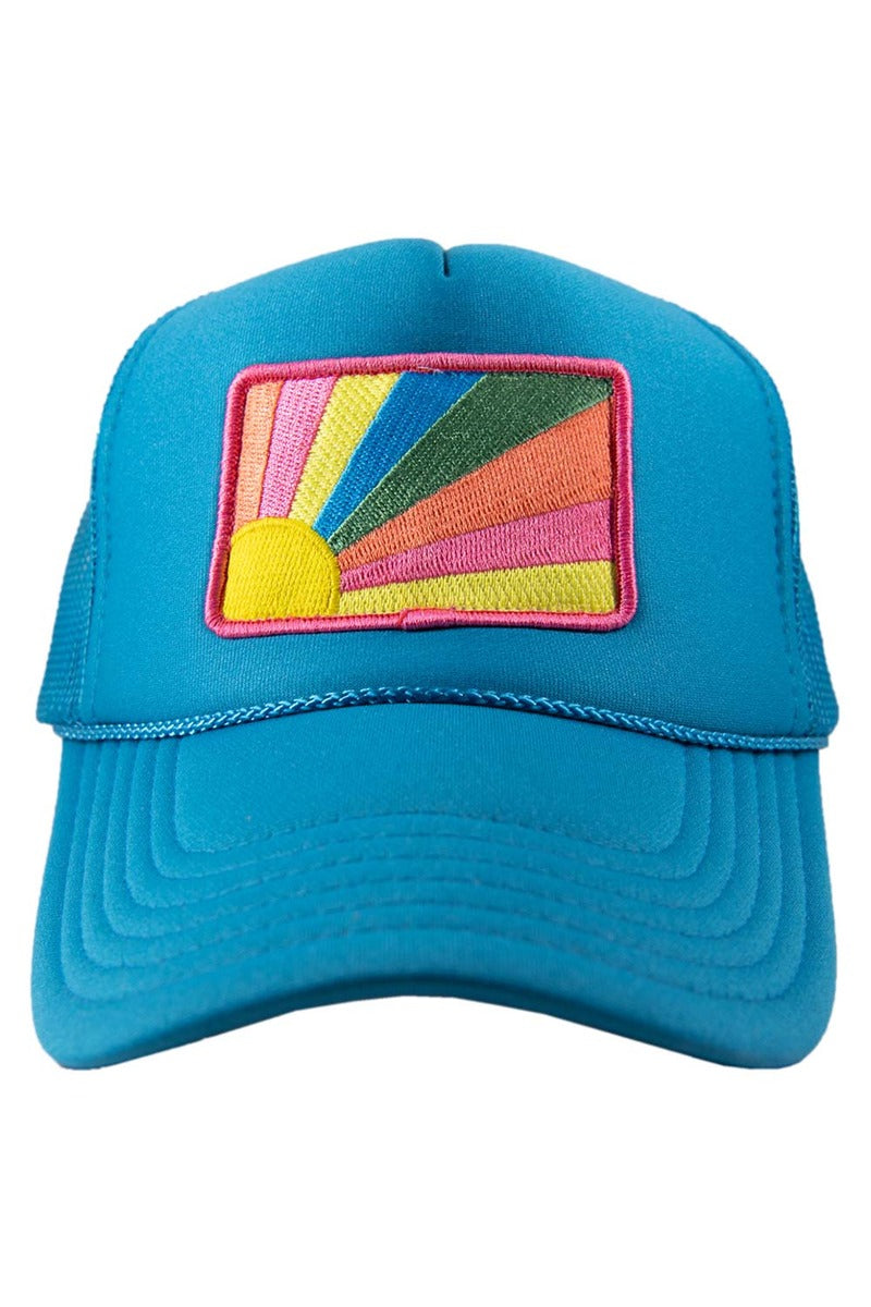 Bursting Sunshine Patch Foam Trucker Hat - Katydid.com