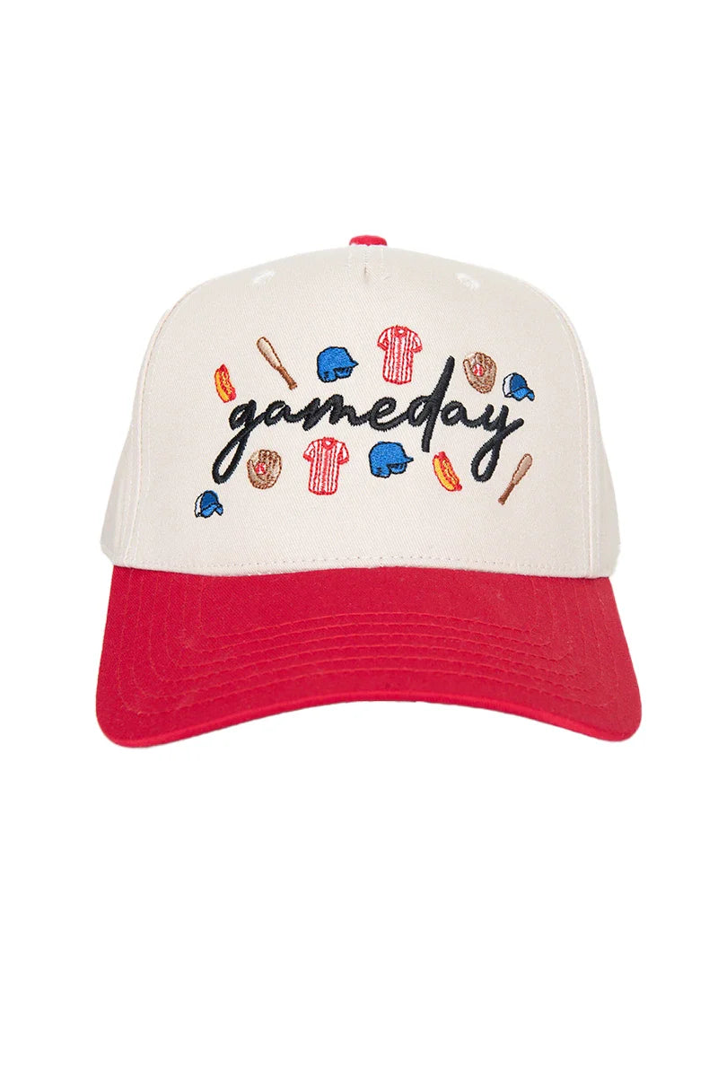Gameday Baseball Doodles Vintage Trucker Hats for Women - Katydid.com