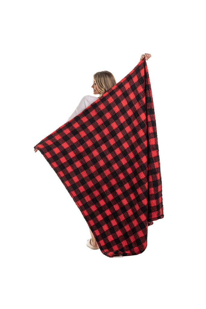 Red Plaid Sherpa Blanket