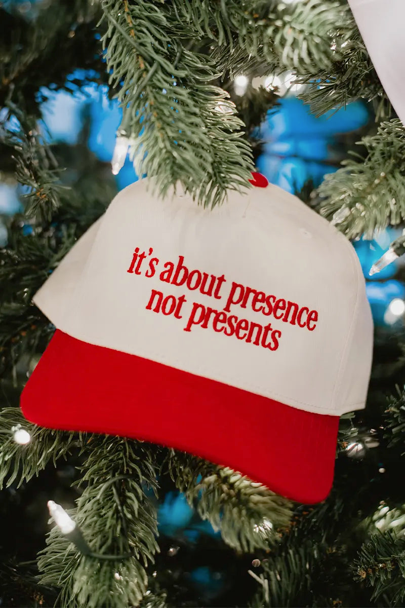 It's About Presence, Not Presents Vintage Hat