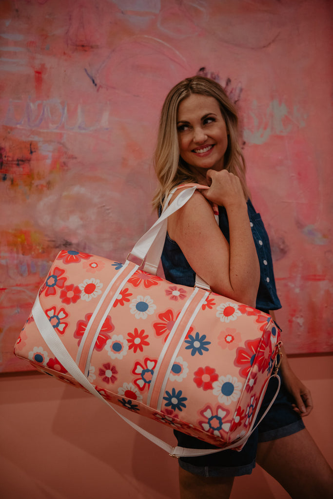 Flower Power Floral Weekender Bag