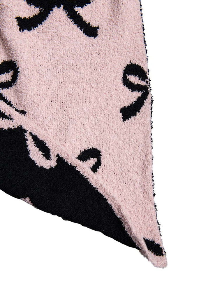 Mini Black Bows Double Sided Knit Blanket