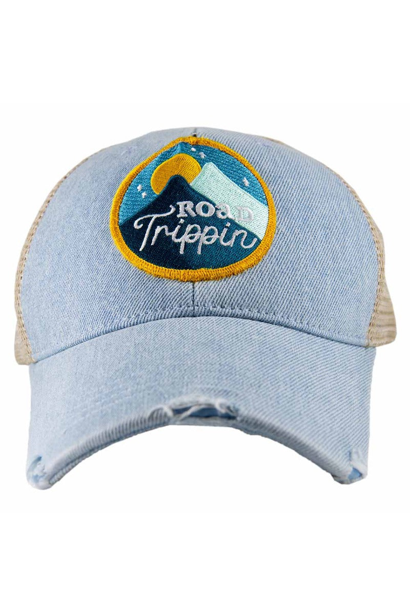 Road Trippin' Women's Denim Trucker Hat - Katydid.com