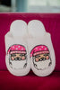 Pink Santa Face Best Women's Slippers