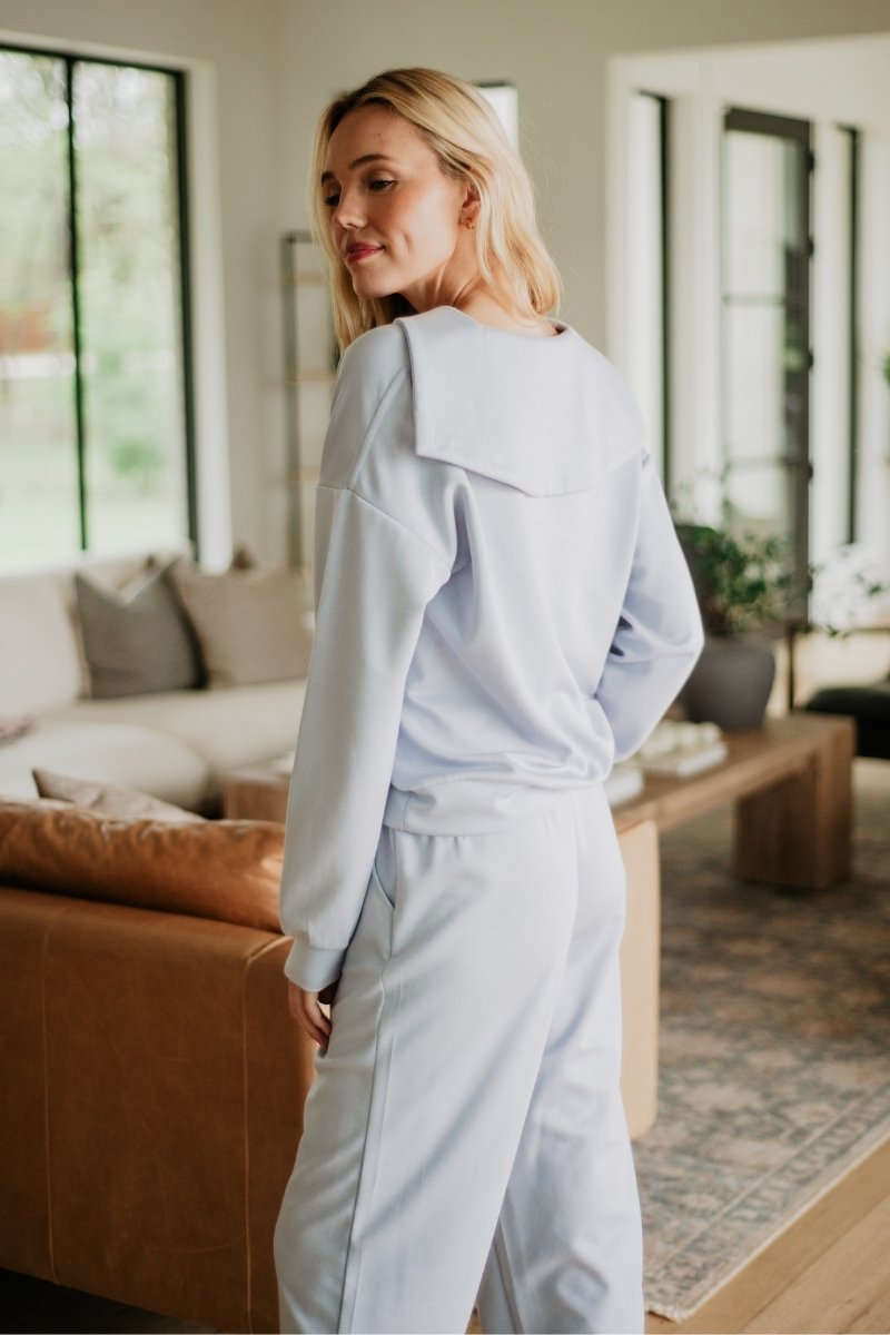 Light Blue Scuba Lounge Pants Set