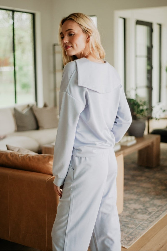 Light Blue Scuba Lounge Pants Set