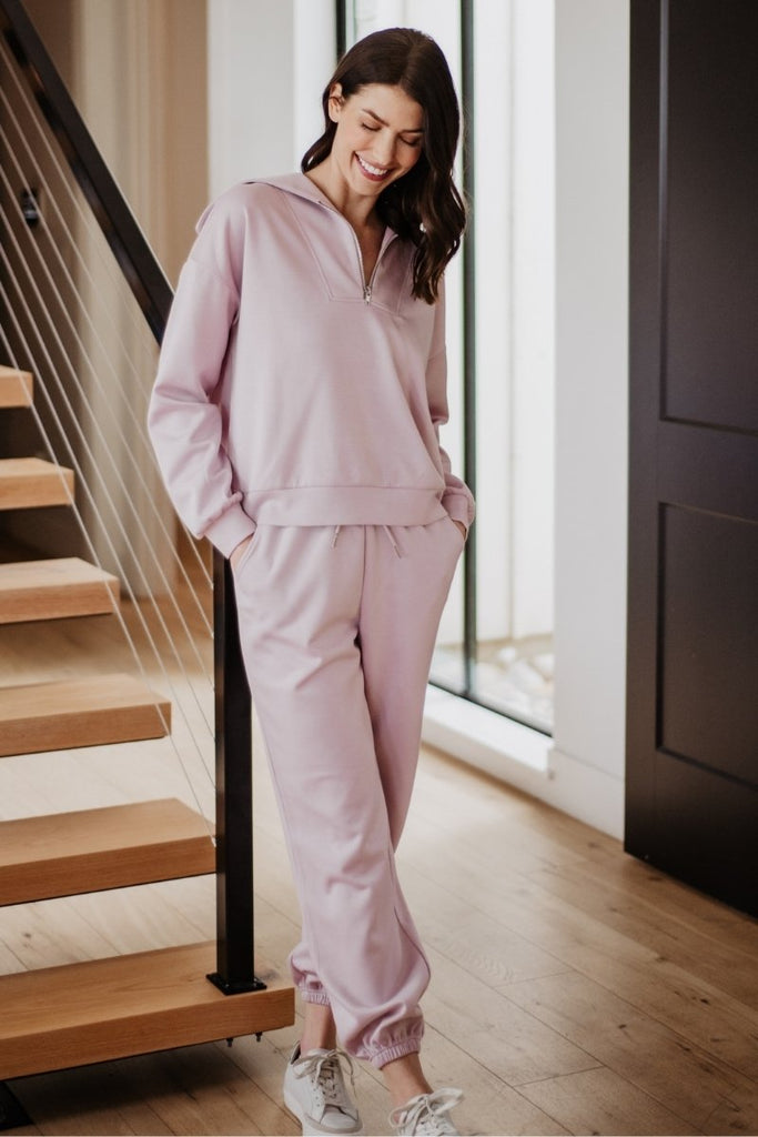 Blush Scuba Pants Two Piece Set