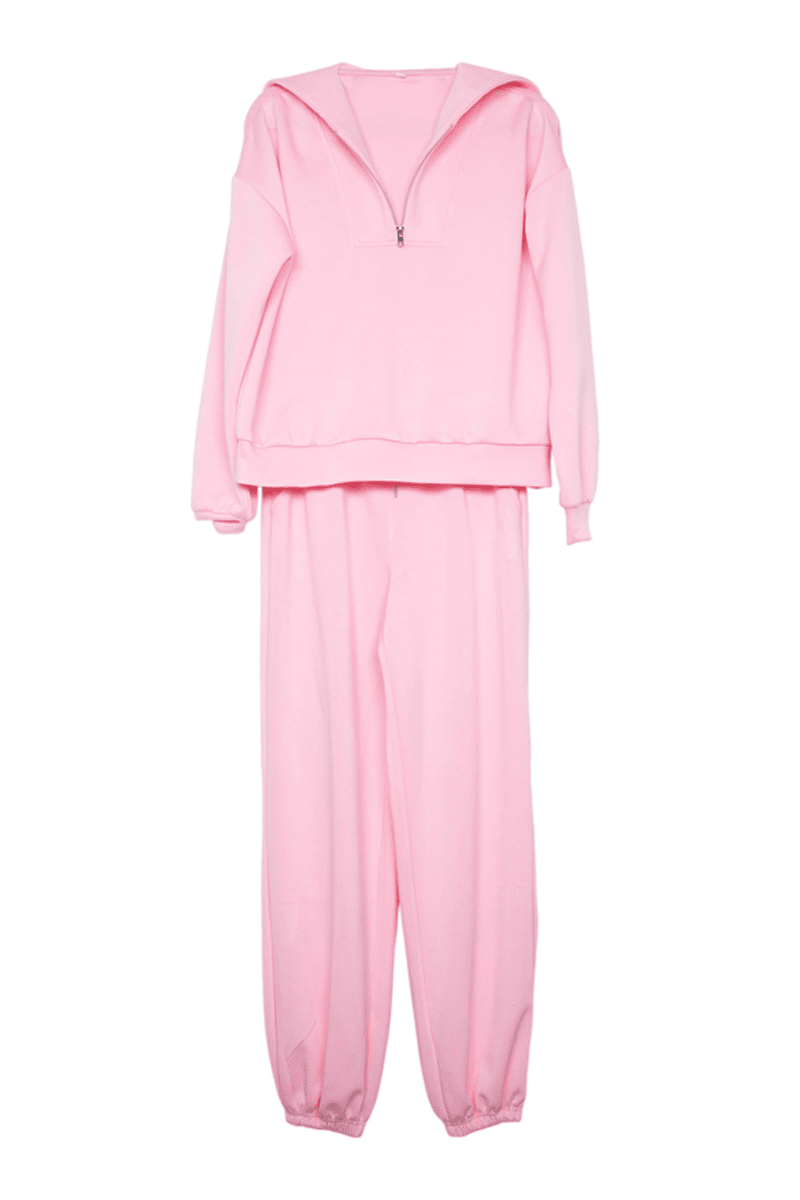 Pink Jogger Pants 2-Piece Set Matching Women's Scuba Set Katydid