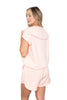 Peach Ladies Scuba Quarter Zip Top and Shorts - Katydid.com