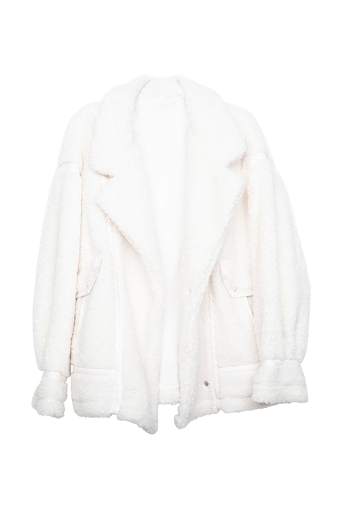 White Sherpa Teddy Jacket