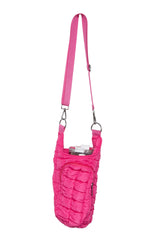 Hot Pink Quilted Water Bottle Carrier Bag