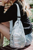 Silver Metallic Women's Sling Bag