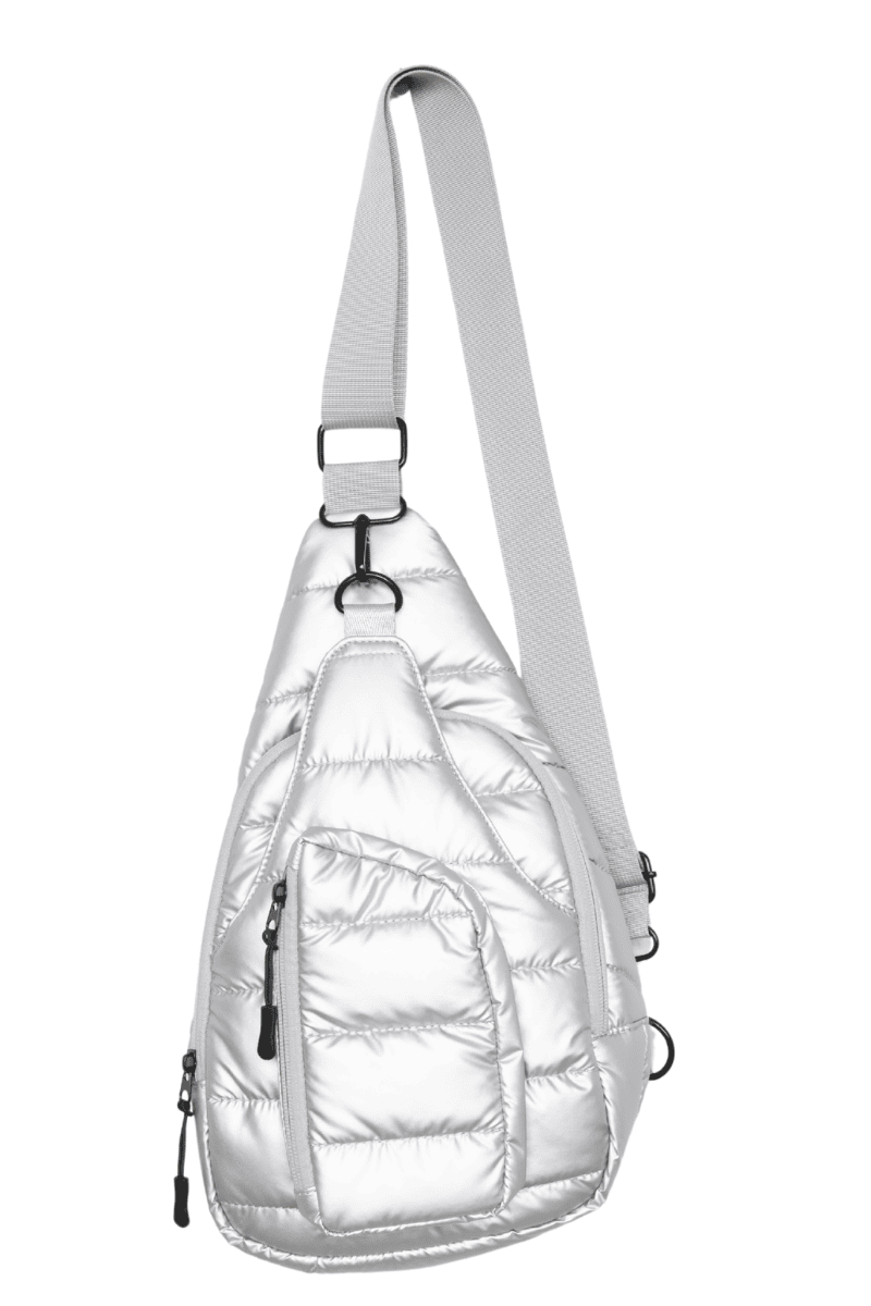 Silver Metallic Women's Sling Bag - Katydid.com