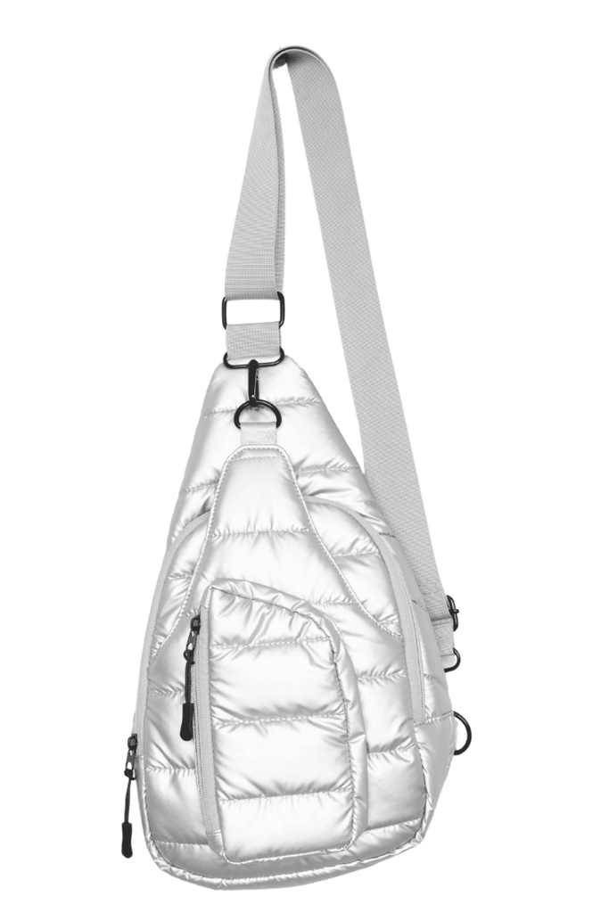 Silver Metallic Women's Sling Bag