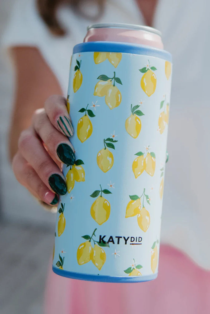 Zesty Lemons Slim Can Cooler - Katydid.com