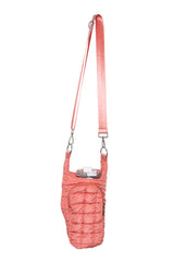 Coral Quilted Water Bottle Holder