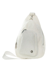 White Crossbody Sherpa SLING BAG