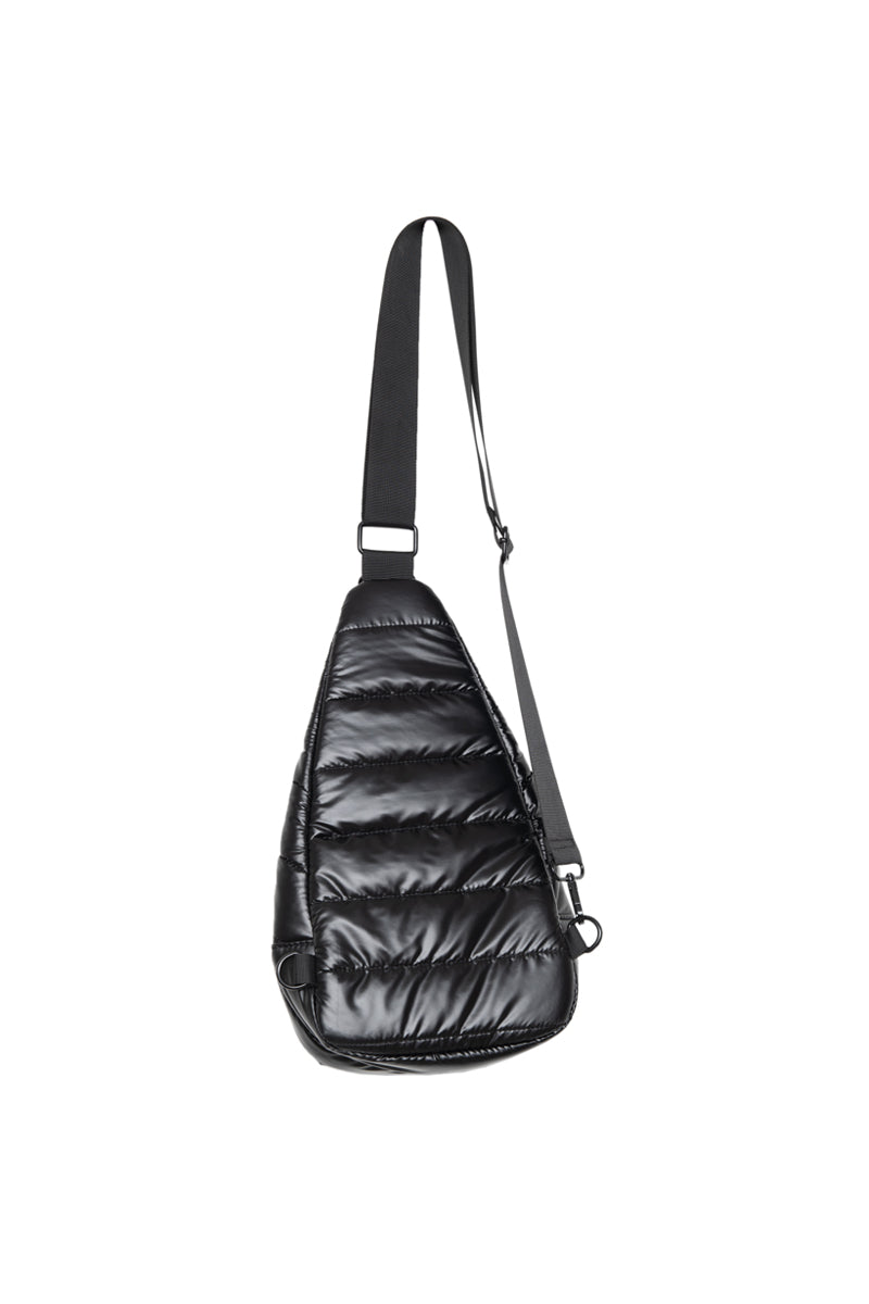 Black Metallic Sling Bag Women