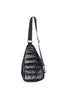 Black Metallic Sling Bag Women