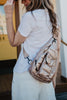 Bronze Metallic Crossbody Sling Bag