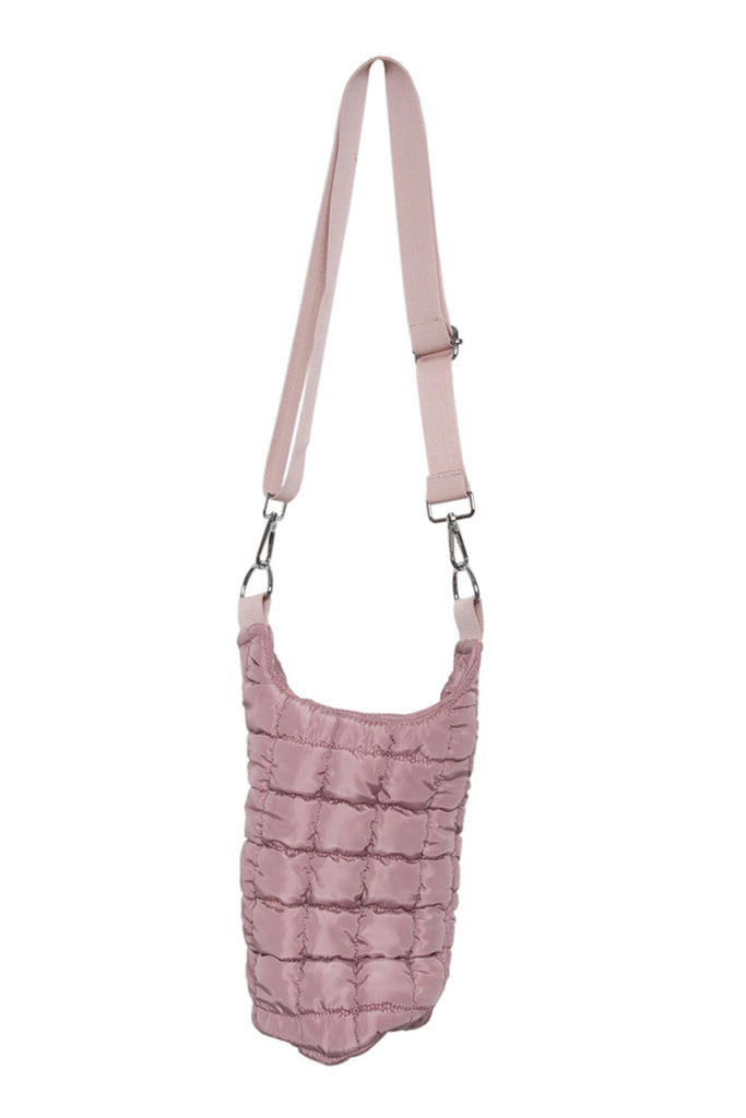 Mauve Quilted Tumbler Carrier Bag