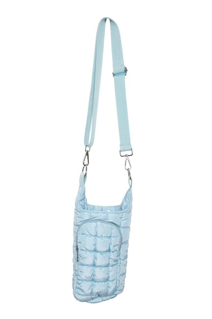 Light Blue Quilted Tumbler Carrier Bag