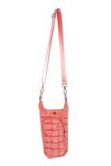 Coral Quilted Water Bottle Holder