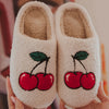 Cherry Stem Fuzzy Slippers