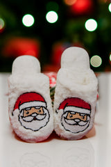 Santa Face Rabbit Fur Cozy Slippers