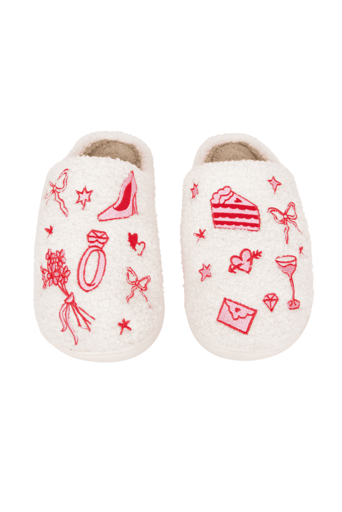 Wedding Doodles Ladies Slippers