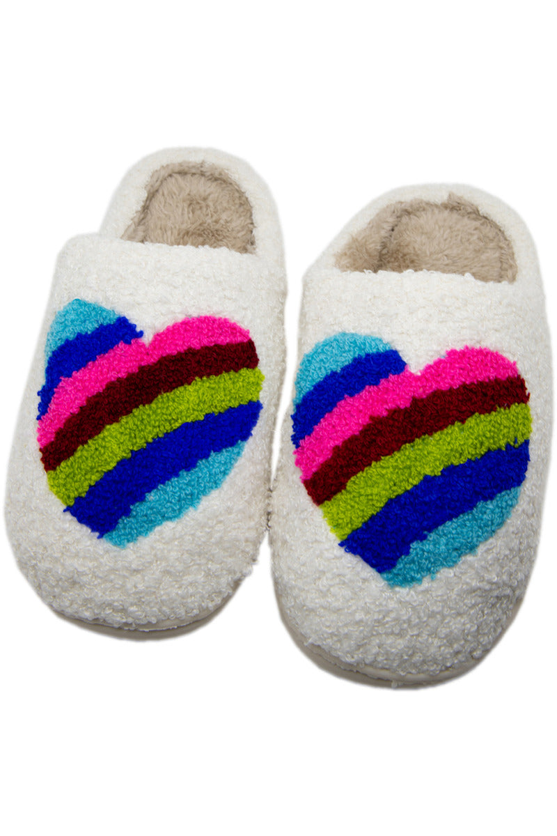 Rainbow Heart Slippers - Katydid.com